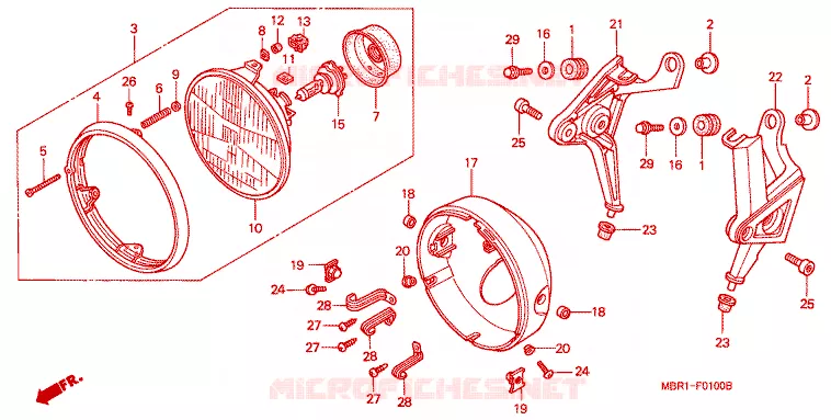 PHARE Honda MOTO 1300 CB 2000  CB1300FY