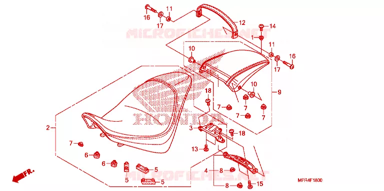 SELLE Honda MOTO 1300 VT 2012  VT1300CXC_A