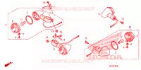 CLIGNOTANT pour Honda VT 1300 C FURY WHITE 2011