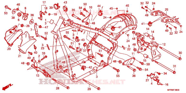 CADRE Honda MOTO 1300 VT 2014  VT1300CTE