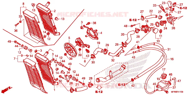 RADIATEUR Honda MOTO 1300 VT 2014  VT1300CTE