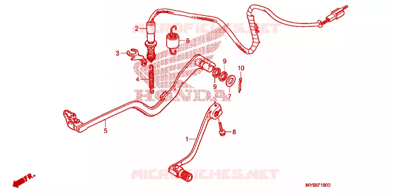 PEDALE Honda MOTO 650 XR 2010  XR650L9