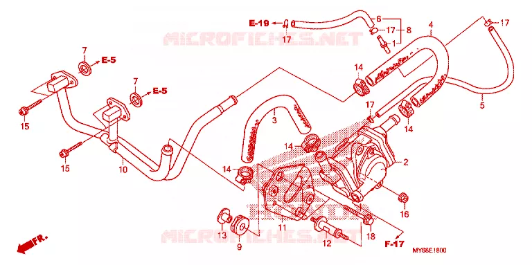 VALVE DE COMMANDE D'INJECTION D'AIR Honda MOTO 650 XR 2010  XR650L9