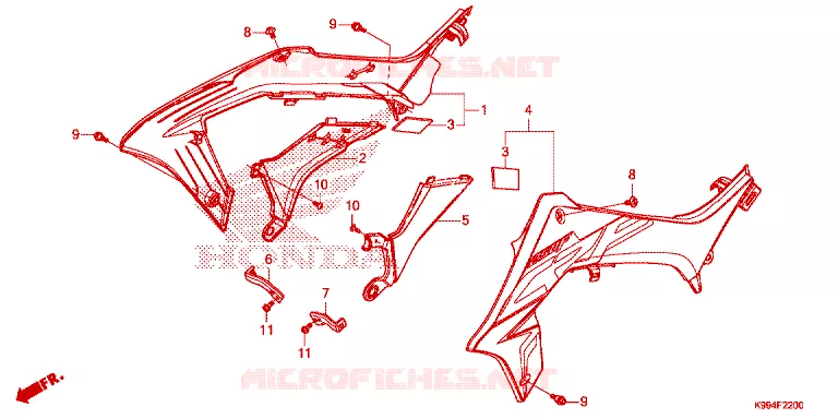OUIES DE RADIATEUR Honda MOTO 250 CRF 2021  CRF250FM