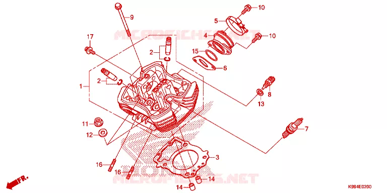CULASSE Honda MOTO 250 CRF 2021  CRF250FM