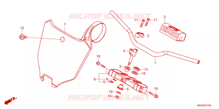 GUIDON - TE DE FOURCHE Honda MOTO 450 CRF 2024  CRF450RXR