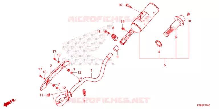 SILENCIEUX D'ECHAPPEMENT Honda MOTO 125 CRF 2024  CRF125FR