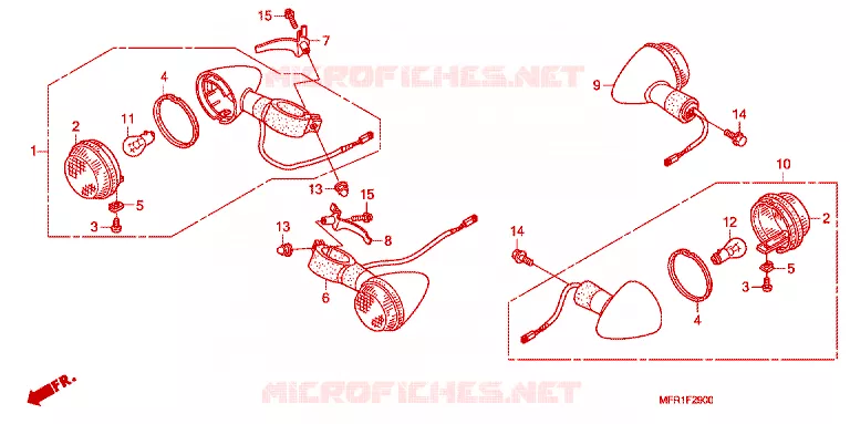 CLIGNOTANT Honda MOTO 1300 VT 2011  VT1300CXB