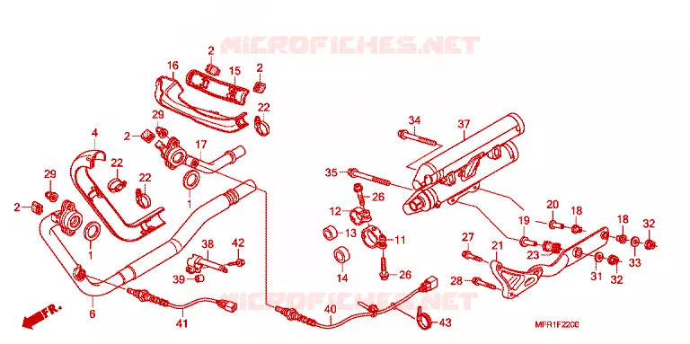 SILENCIEUX D'ECHAPPEMENT Honda MOTO 1300 VT 2011  VT1300CXB