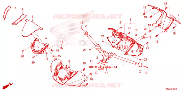 GUIDON - CARENAGE Honda SCOOTER 350 SH 2024  SH350ASR
