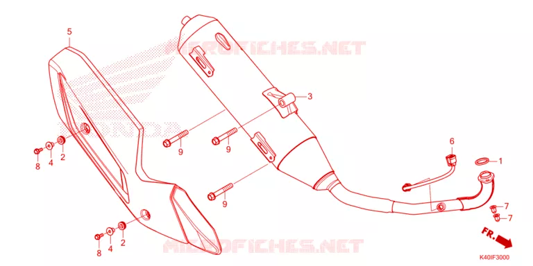SILENCIEUX D'ECHAPPEMENT Honda SCOOTER 125 FORZA 2024  NSS125ADR_4ED