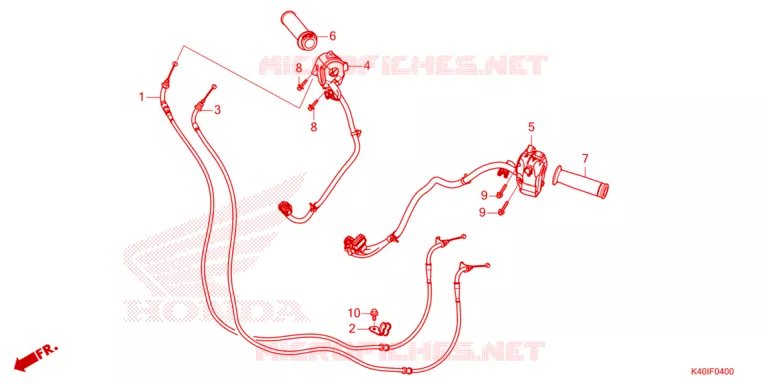 COMMODO - LEVIER - CABLE Honda SCOOTER 125 FORZA 2024  NSS125ADR