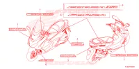 AUTOCOLLANTS pour Honda FORZA 250 ABS TOP CASE 2024