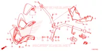 GUIDON   CARENAGE pour Honda FORZA 250 ABS TOP CASE 2024