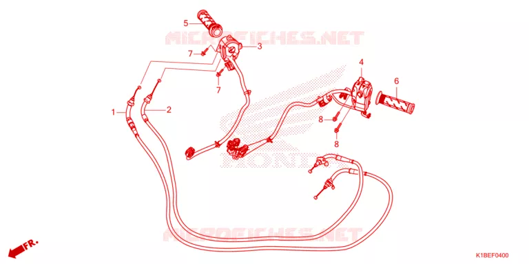 COMMODO - LEVIER - CABLE Honda SCOOTER 350 FORZA 2024  NSS350AR