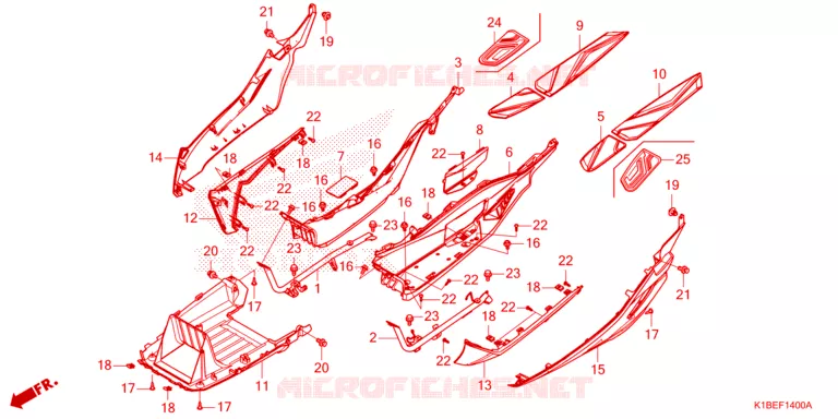 MARCHE PIEDS Honda SCOOTER 350 FORZA 2024  NSS350AR_6ED