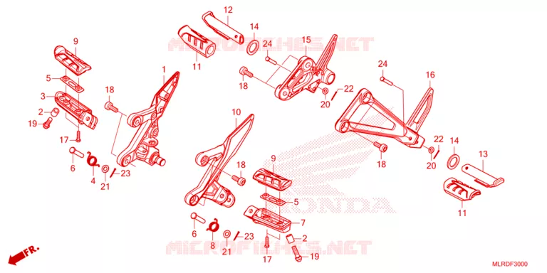 REPOSE PIED Honda MOTO 500 NX 2024  CB400XAR