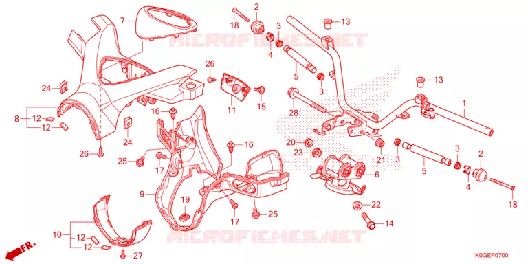 GUIDON - CARENAGE Honda MOTO 125 CUB 2023  C125AP