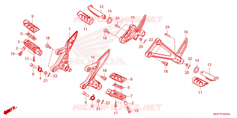 REPOSE PIED Honda MOTO 500 CB 2020  CB500XAL