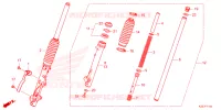 FOURCHE pour Honda CT 125 TRAIL 2024
