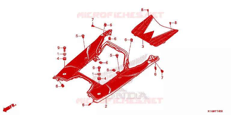 MARCHE PIEDS Honda SCOOTER 110 BEAT 2021  ACH110CBFN_MA