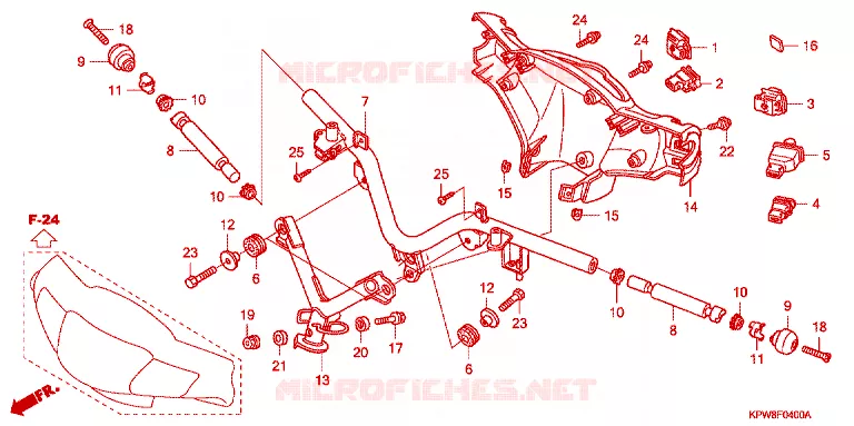 GUIDON - CARENAGE Honda MOTO 125 DREAM 2007  AND125M7