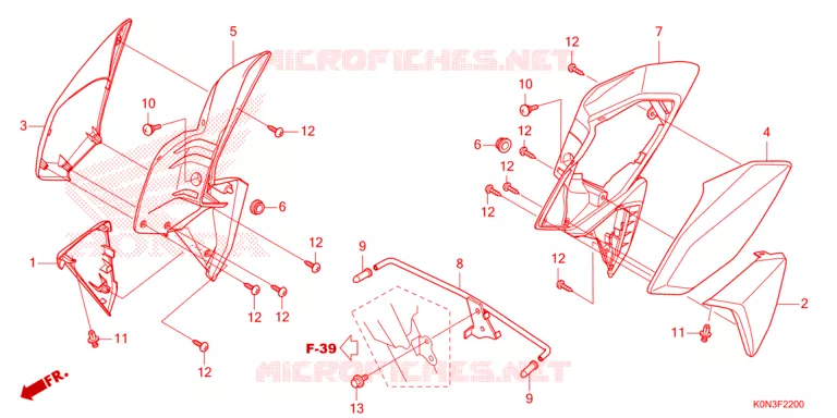 OUIES DE RADIATEUR Honda MOTO 125 CBF 2023  CBF125MN_2U