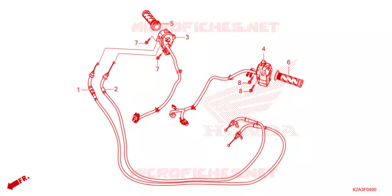 COMMODOS - POIGNEES - CABLES Honda SCOOTER 250 FORZA 2023  NSS250AP