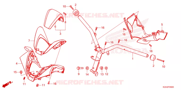 GUIDON - CARENAGE Honda SCOOTER 250 FORZA 2023  NSS250AP