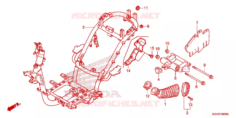 CADRE Honda SCOOTER 110 DIO 2019  SCV110FH