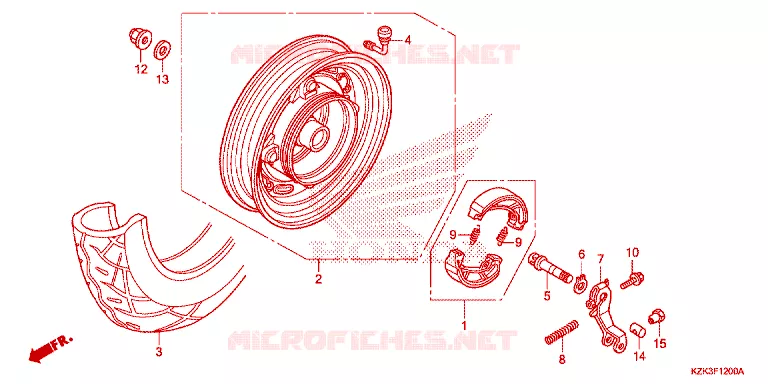 ROUE ARRIERE Honda SCOOTER 110 DIO 2018  SCV110FH