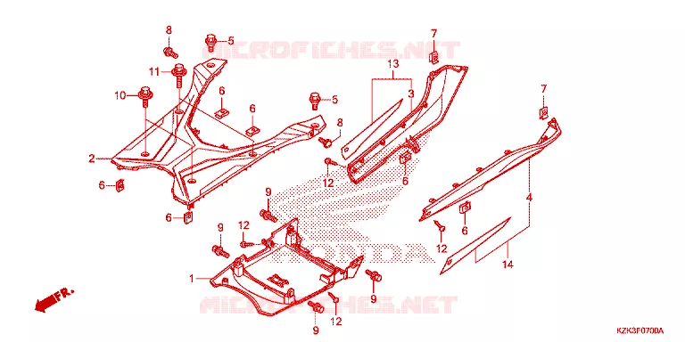MARCHE PIEDS Honda SCOOTER 110 DIO 2017  SCV110FH