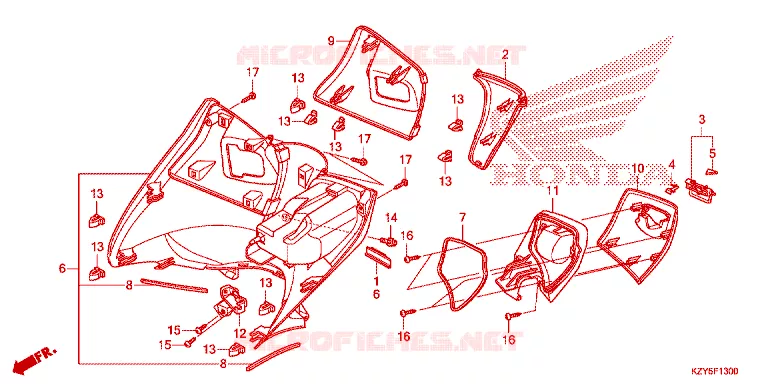 PROTEGE JAMBES Honda SCOOTER 150 PCX 2014  WW150E
