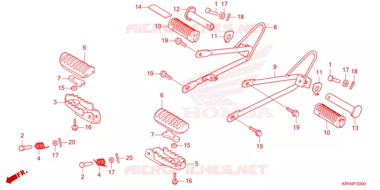 REPOSE PIED Honda MOTO 150 XR 2024  XR150LER
