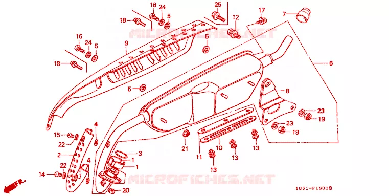SILENCIEUX D'ECHAPPEMENT Honda MOTO 50 MONKEY 1988  Z50JJ_M