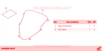 KIT,HIGH WIND SCREEN(CLEAR) pour Honda CBR 1000 RR 2024