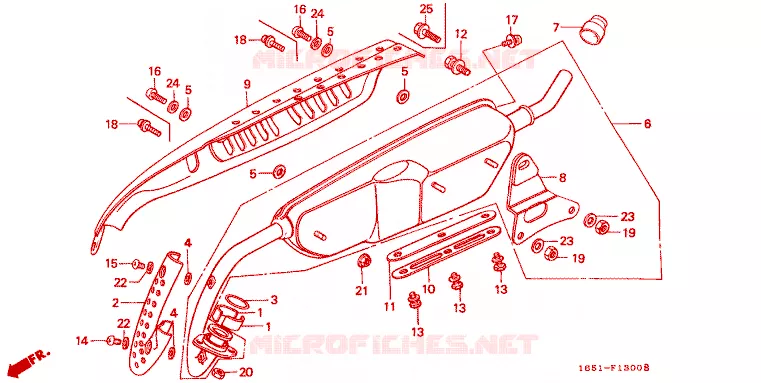 SILENCIEUX D'ECHAPPEMENT Honda MOTO 50 MONKEY 1988  Z50JJ_VII_M