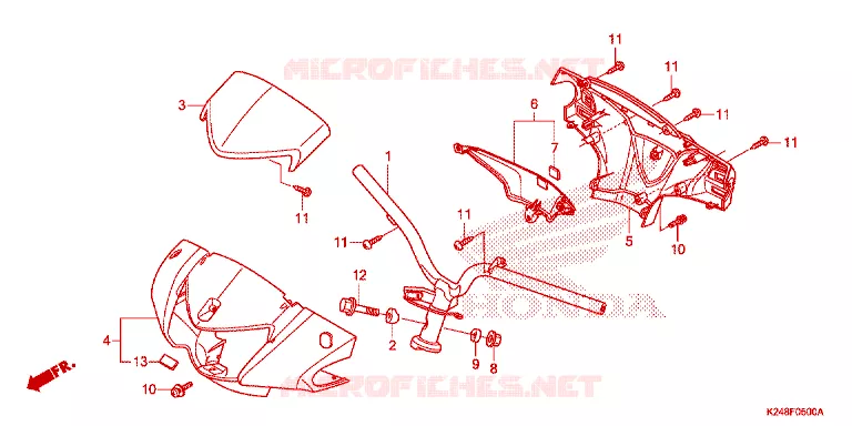 GUIDON - CARENAGE Honda SCOOTER 125 ACTIVA 2015  SCV125E