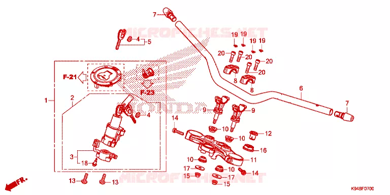 GUIDON - TE DE FOURCHE Honda MOTO 150 CBF 2019  CBF150NK