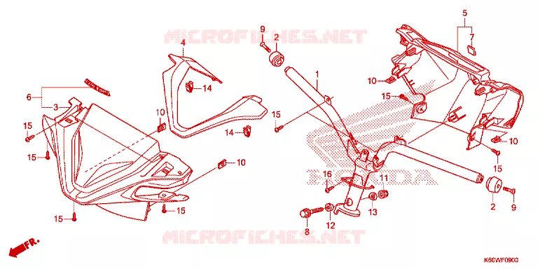 GUIDON - CARENAGE Honda SCOOTER 125 CLICK 2020  ACB125CBTL