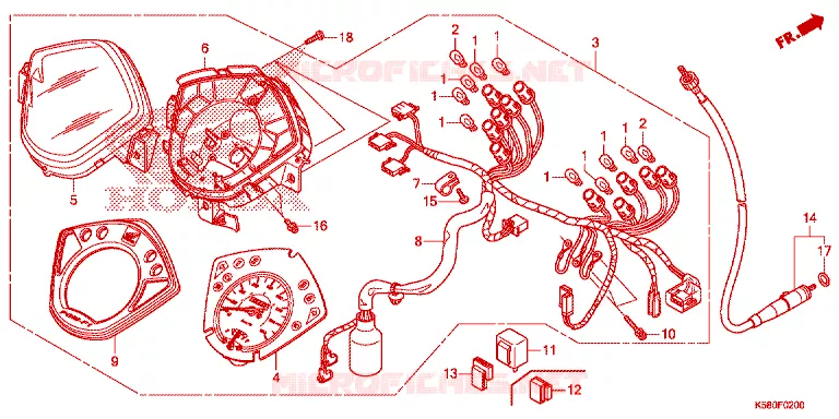 COMPTEUR Honda MOTO 110 WAVE 2017  AFS110KDFJ_2TH