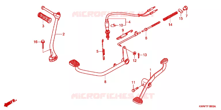 PEDALE - KICK Honda MOTO 110 WAVE 2017  AFS110KSFH