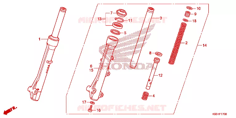 FOURCHE Honda SCOOTER 110 SCOOPY 2018  ACF110CBTJ