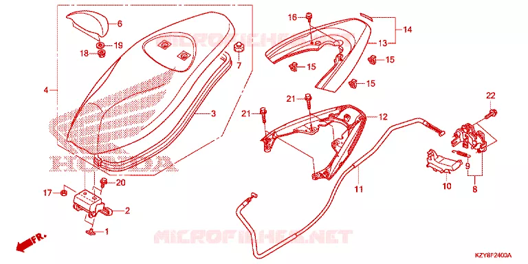 SELLE Honda SCOOTER 150 PCX 2012  WW150C_TH