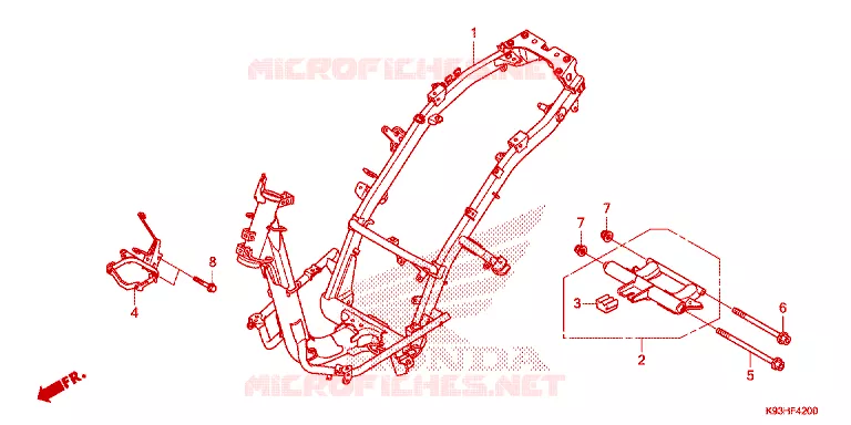 CADRE Honda SCOOTER 110 SCOOPY 2019  ACF110CBTK_TH
