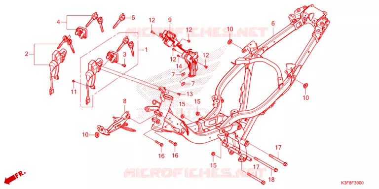 CADRE Honda MOTO 125 WAVE 2023  AFS125CSFP