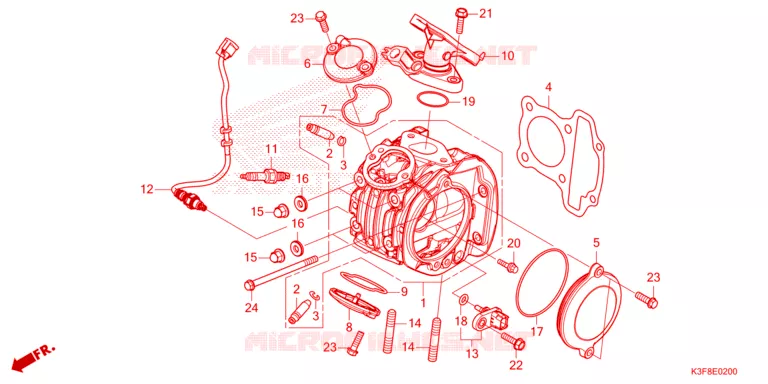 CULASSE Honda MOTO 125 WAVE 2023  AFS125CSFP