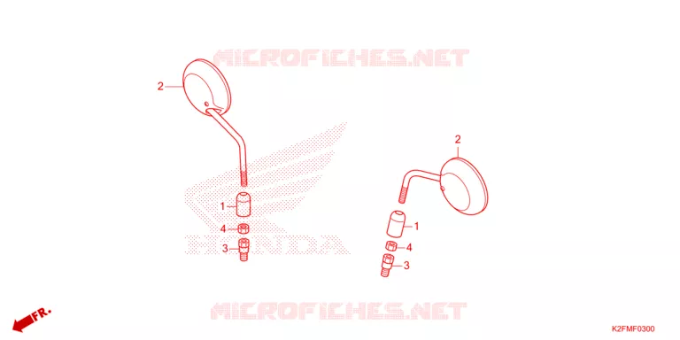 RETROVISEUR Honda SCOOTER 110 SCOOPY 2021  ACF110BTM
