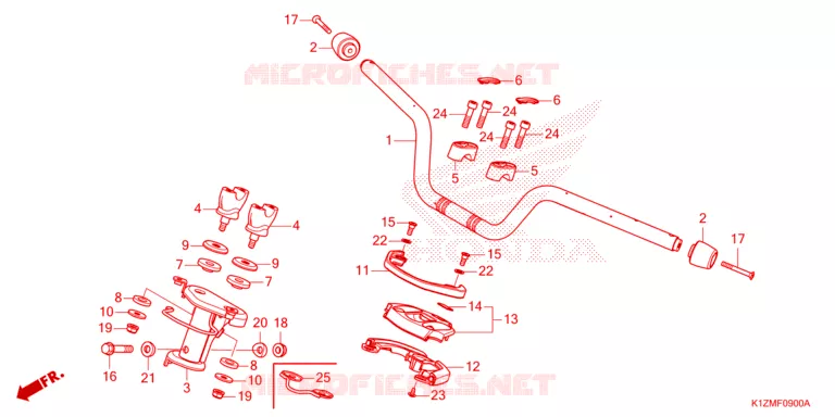GUIDON - CARENAGE Honda SCOOTER 150 PCX 2022  WW150N_CA