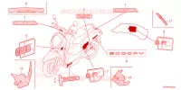 AUTOCOLLANTS pour Honda SCOOPY 110 CLUB 12 2022